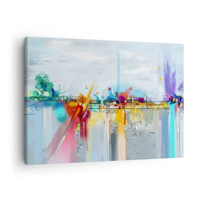 Obraz na płótnie - Most radości nad rzeką życia - 70x50 cm