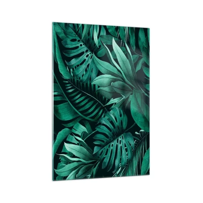 Obraz na szkle - Głębia tropikalnej zieleni - 70x100 cm