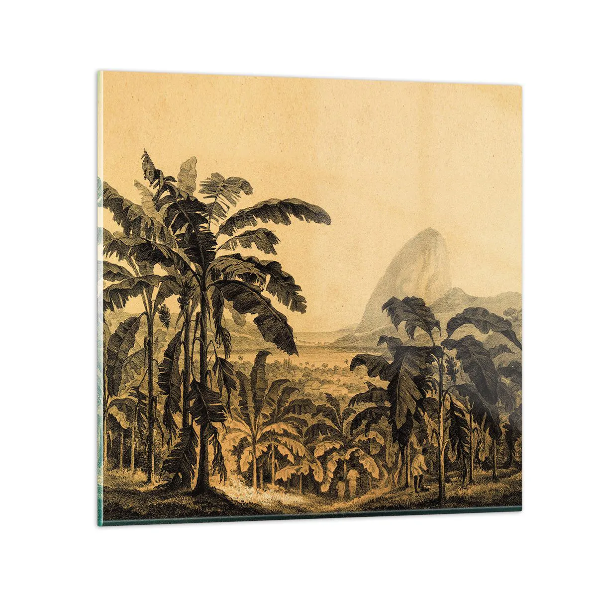 Obraz na szkle - w kolonialnym klimacie - 40x40 cm