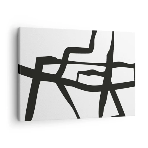 Obraz na płótnie - Czarno-biała konstrukcja - 70x50 cm