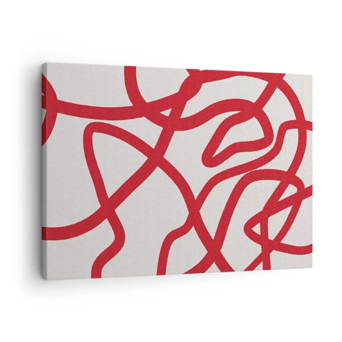 Obraz na płótnie - Czerwono na białym - 70x50 cm