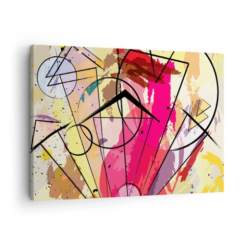 Obraz na płótnie - Eksplozja - Abstrakcja z liniami i geometrycznymi kształtami - 70x50cm