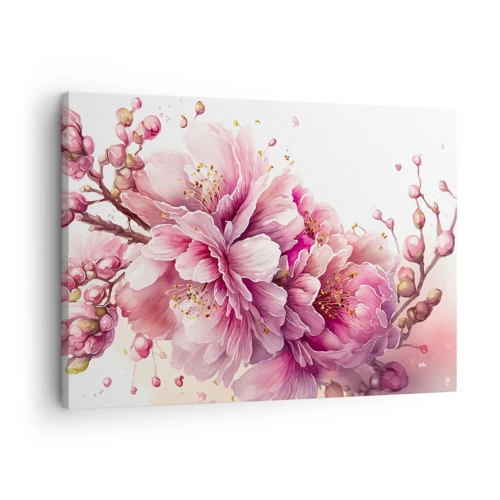 Obraz na płótnie - Kwiat kwitnącej wiśni - 70x50 cm