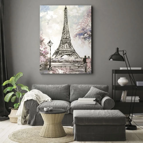 Obraz na płótnie - Kwietniowy spacer po Paryżu - 45x80 cm