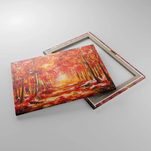 Obraz na płótnie - Miedziany las - 70x50 cm