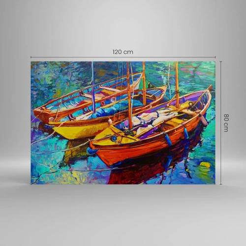 Obraz na płótnie - Na wodzie gęstej od barw - 120x80 cm