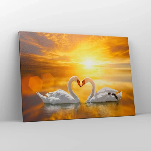 Obraz na płótnie - Serce to najpiękniejsze słowo świata… - 100x70 cm
