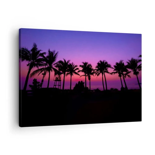 Obraz na płótnie - Wieczór pod palmami - 70x50 cm