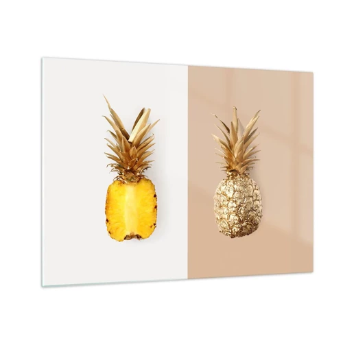 Obraz na szkle - Ananas dla nas - 70x50 cm
