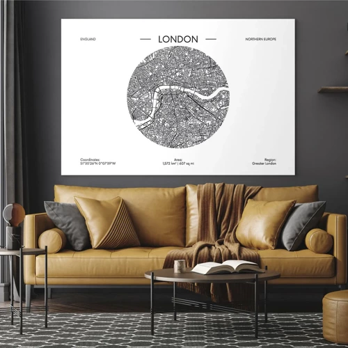 Obraz na szkle - Anatomia Londynu - 70x50 cm