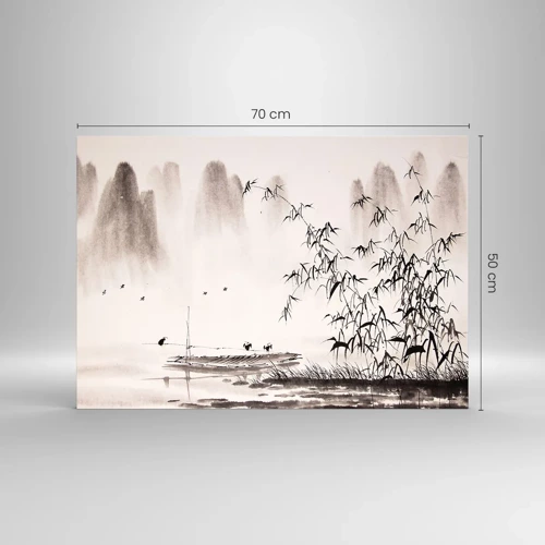 Obraz na szkle - Cisza ryżowych pól - 70x50 cm