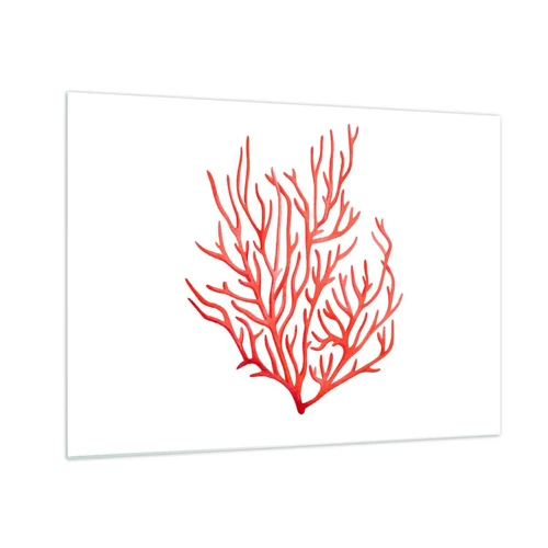 Obraz na szkle - Koralowy filigran - 70x50 cm