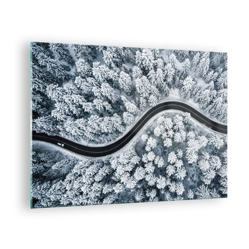 Obraz na szkle - Przez zimowy las - 70x50 cm