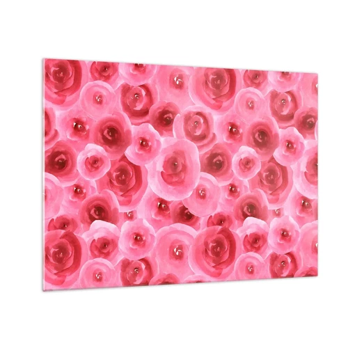 Obraz na szkle - Róże na dole i na górze - 70x50 cm