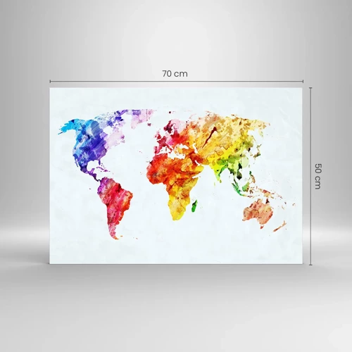 Obraz na szkle - Wszystkie barwy świata - 70x50 cm