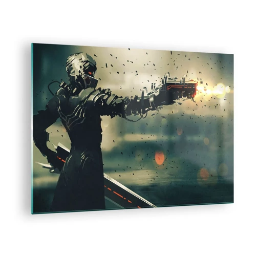 Obraz na szkle - Zabójcza broń - twój własny Terminator - 70x50 cm