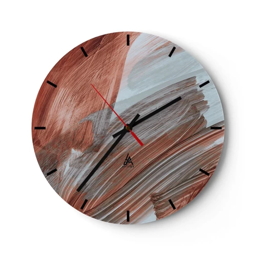 Zegar ścienny - Abstrakcja jesienna i wietrzna - 30x30 cm