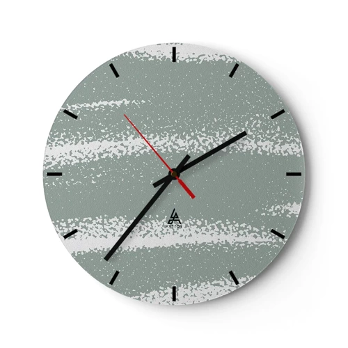 Zegar ścienny - Abstrakcja w zimowym klimacie - 30x30 cm