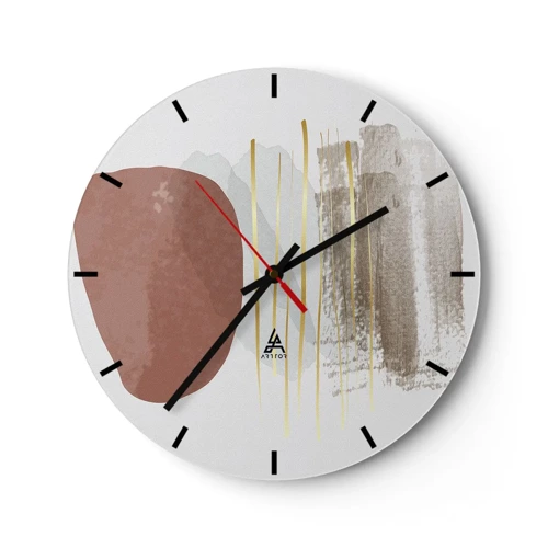 Zegar ścienny - Abstrakcyjna kolumnada - 30x30 cm