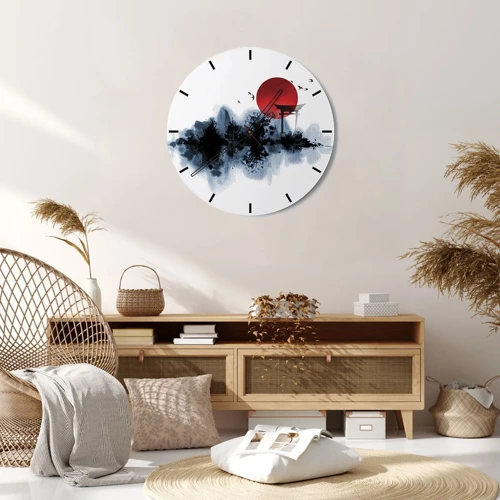 Zegar ścienny - Japoński widok - 30x30 cm