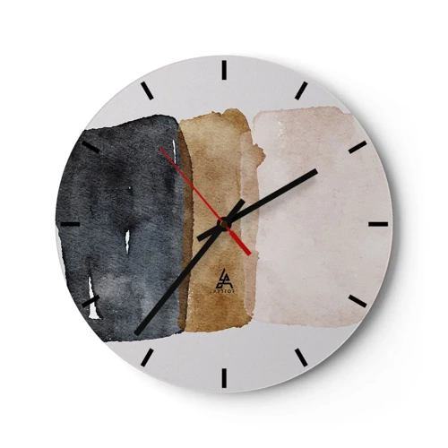 Zegar ścienny - Kompozycja barw ziemi - 30x30 cm