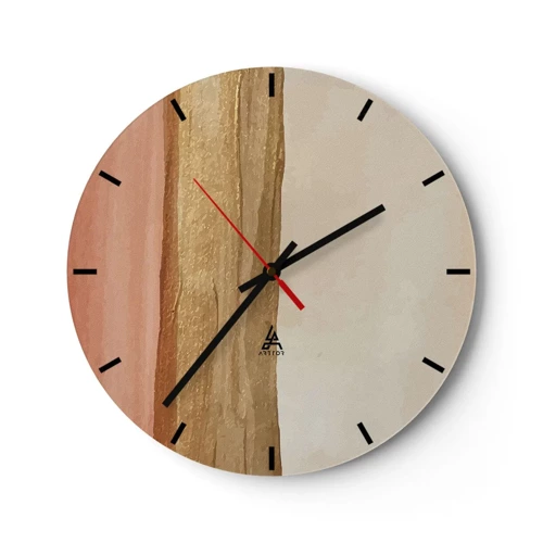 Zegar ścienny - Kompozycja wertykalna - 30x30 cm