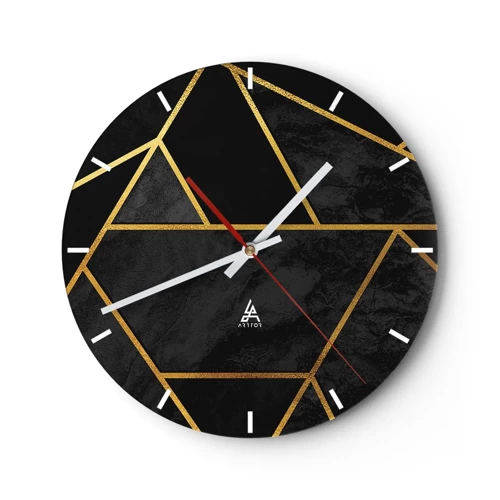 Zegar ścienny - Mrok i blask - 30x30 cm