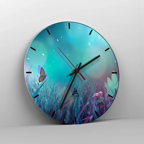 Zegar ścienny - Sekretne życie łąki - 30x30 cm
