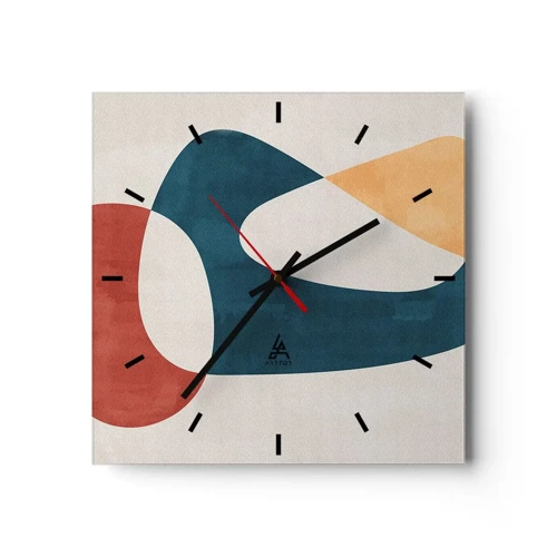 Zegar ścienny - Wpływy i metamorfozy - 30x30 cm