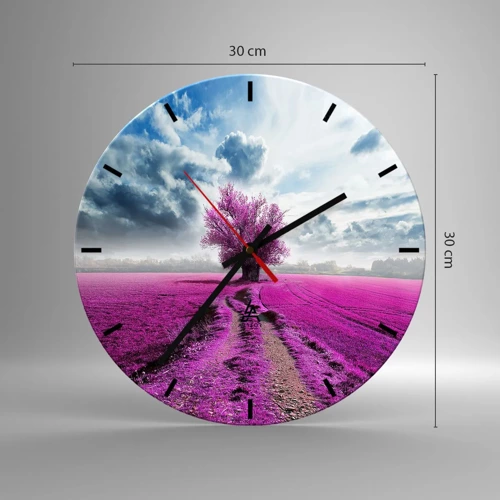 Zegar ścienny - Wrzosowisko - uroczysko - 30x30 cm