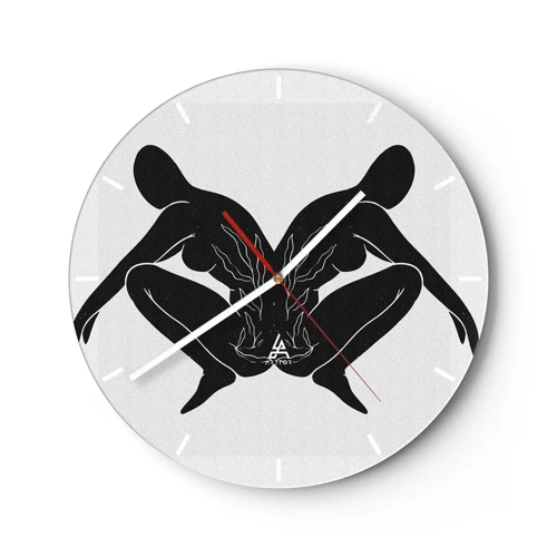 Zegar ścienny - Wspólna dusza - 30x30 cm