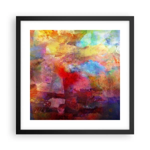 Plakat w czarnej ramie - Zajrzeć do środka tęczy - 40x40 cm