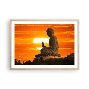 Plakat w ramie jasny dąb - Bez strachu przed światem - 70x50 cm