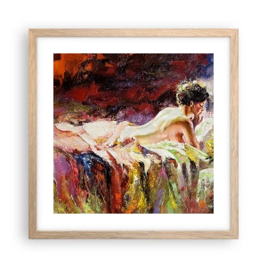Plakat w ramie jasny dąb - Zamyślona Wenus - 40x40 cm